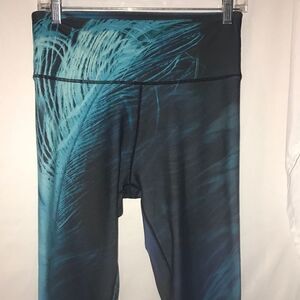 Nanette Lepore Women's Pull-On Printed Blue Black Compression Leggings Medium